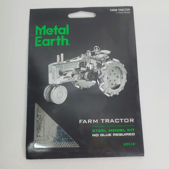 Metal earth model 3d cut steel model the farm tractor gift - Picture 1 of 6